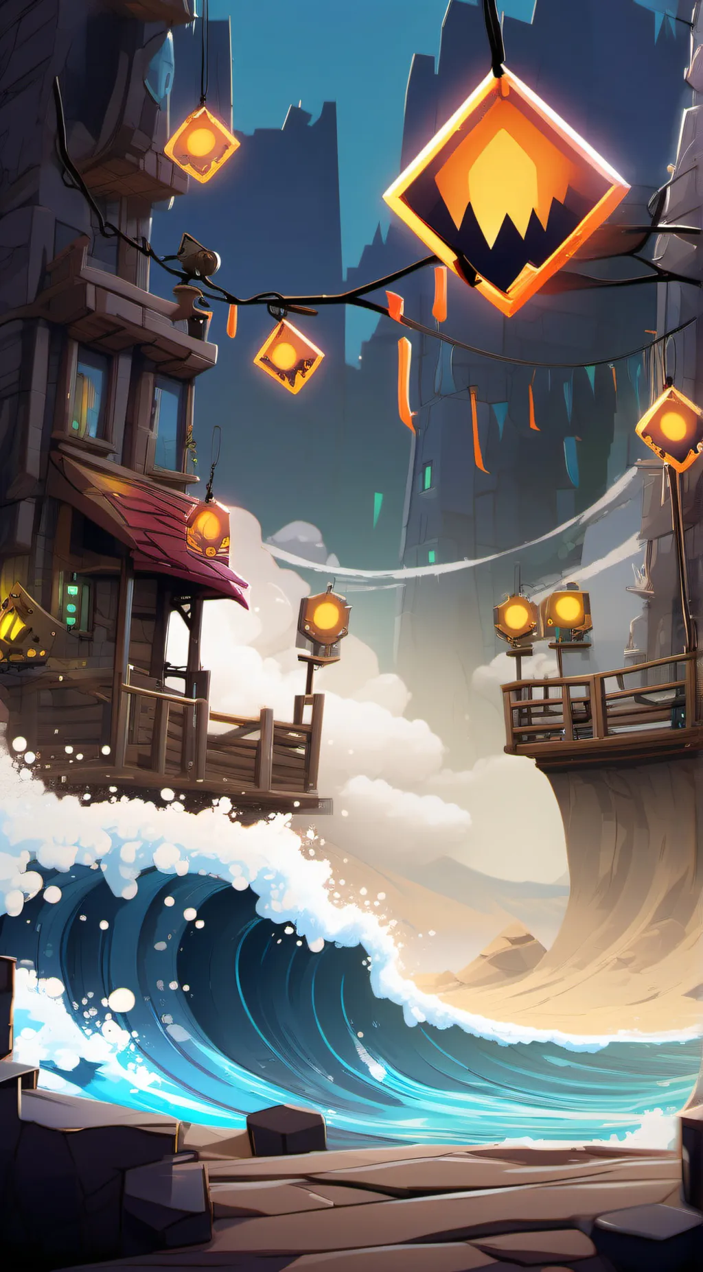 ai character: GD wave background