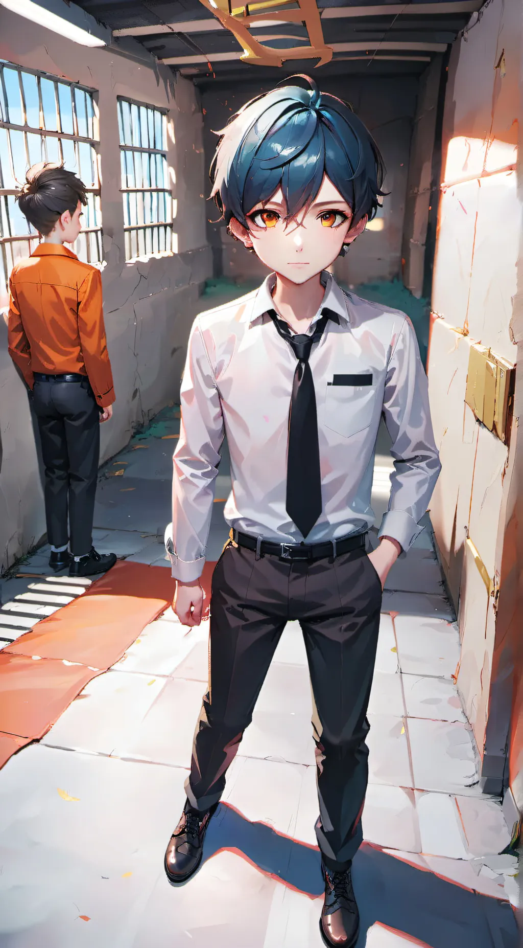 ai character: pent background