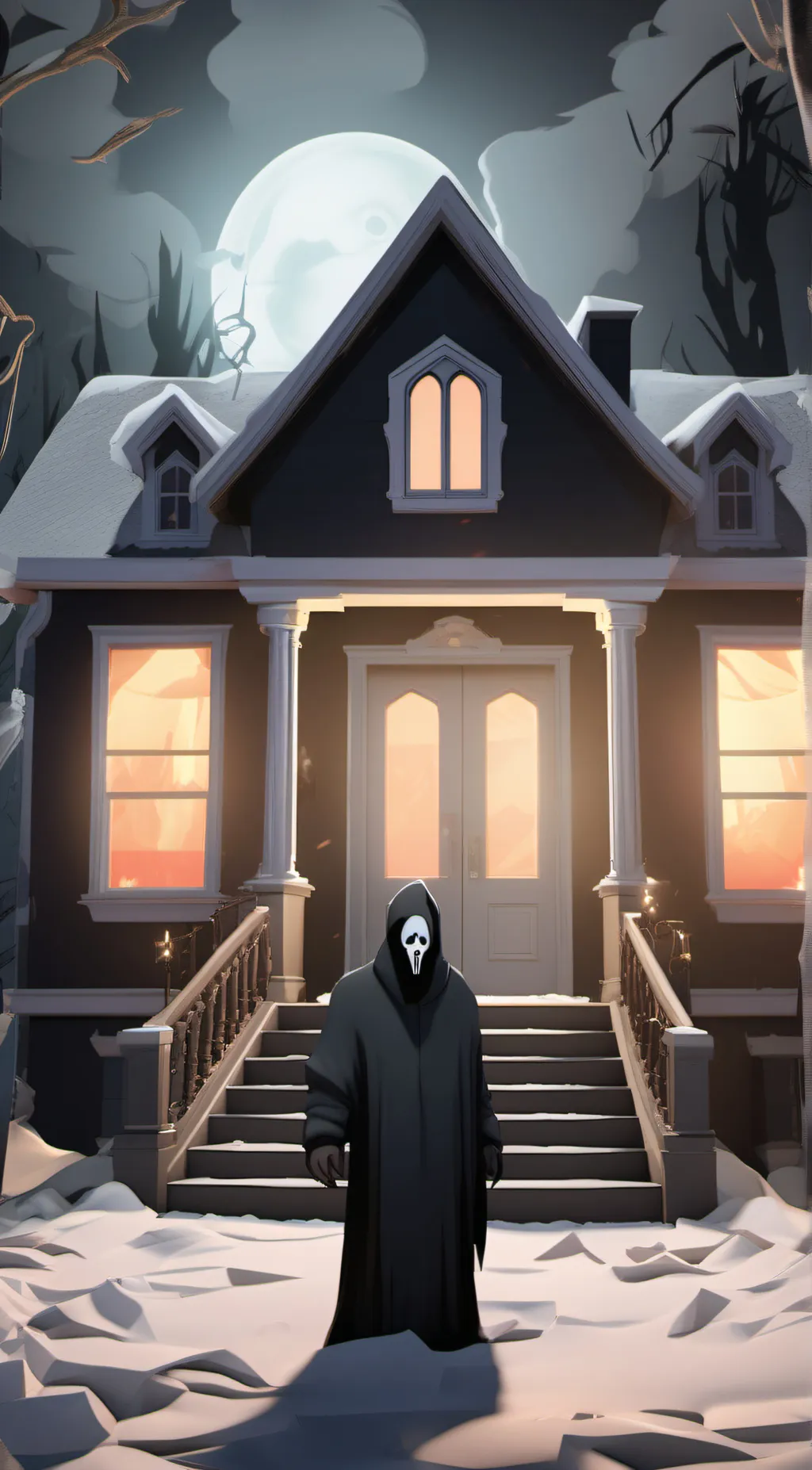 ai character: ghostface background