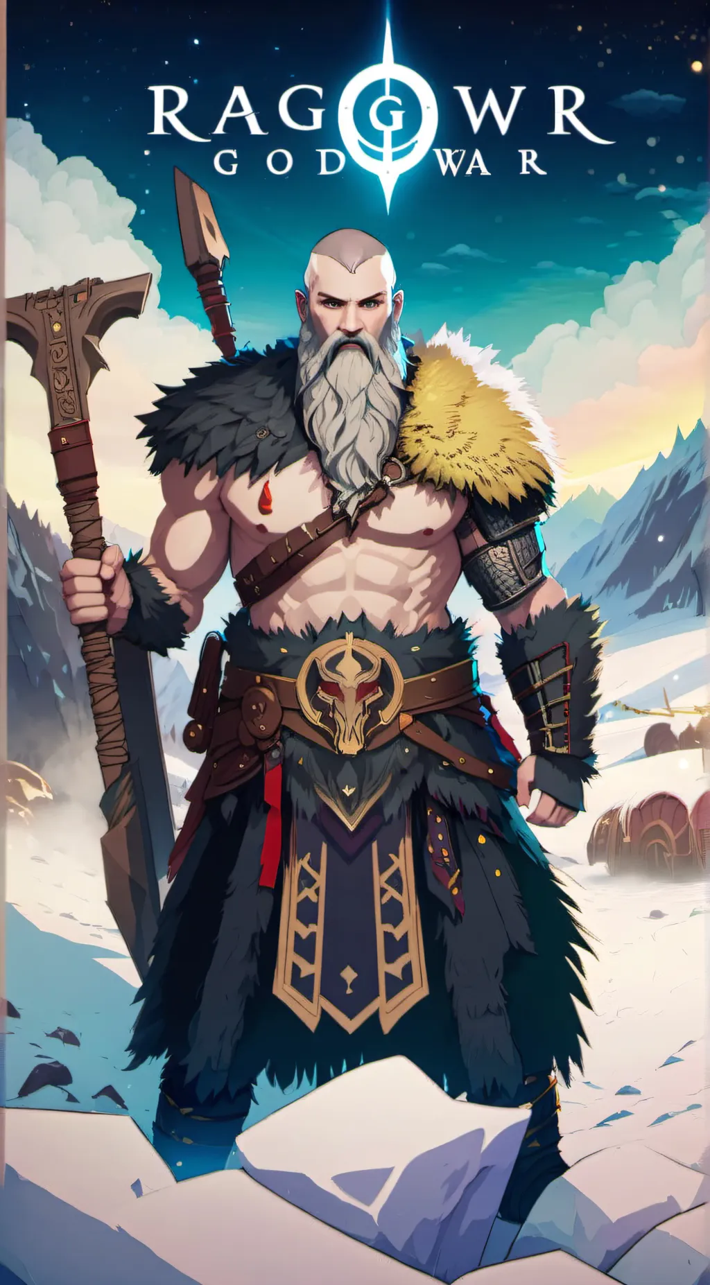 ai character: (young) Odin  background