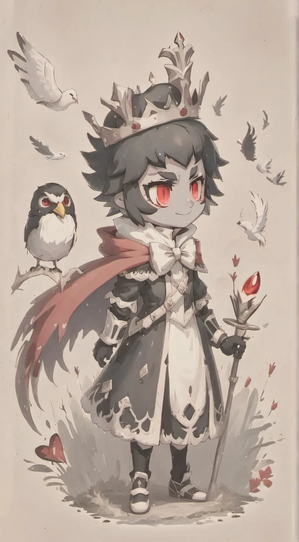 ai character: Human child stolas background