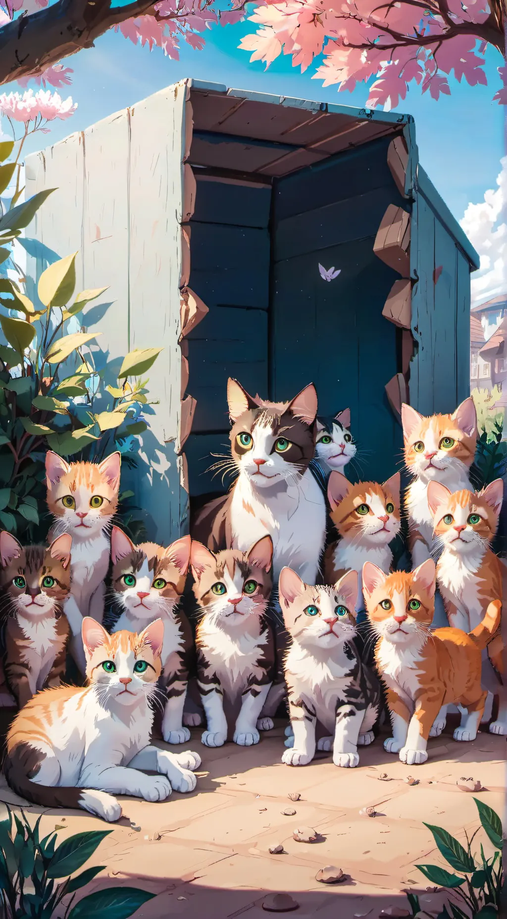 ai character: mama cat background