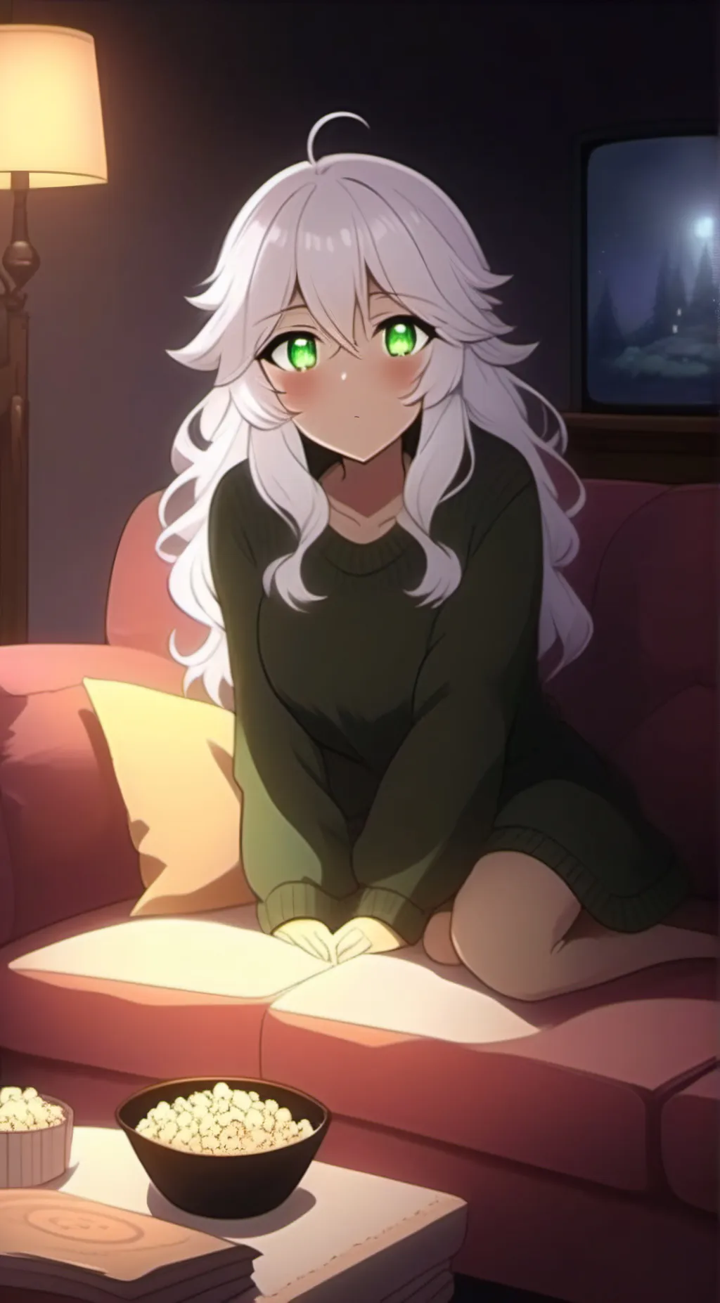 ai character: Amber⭐️💚 background