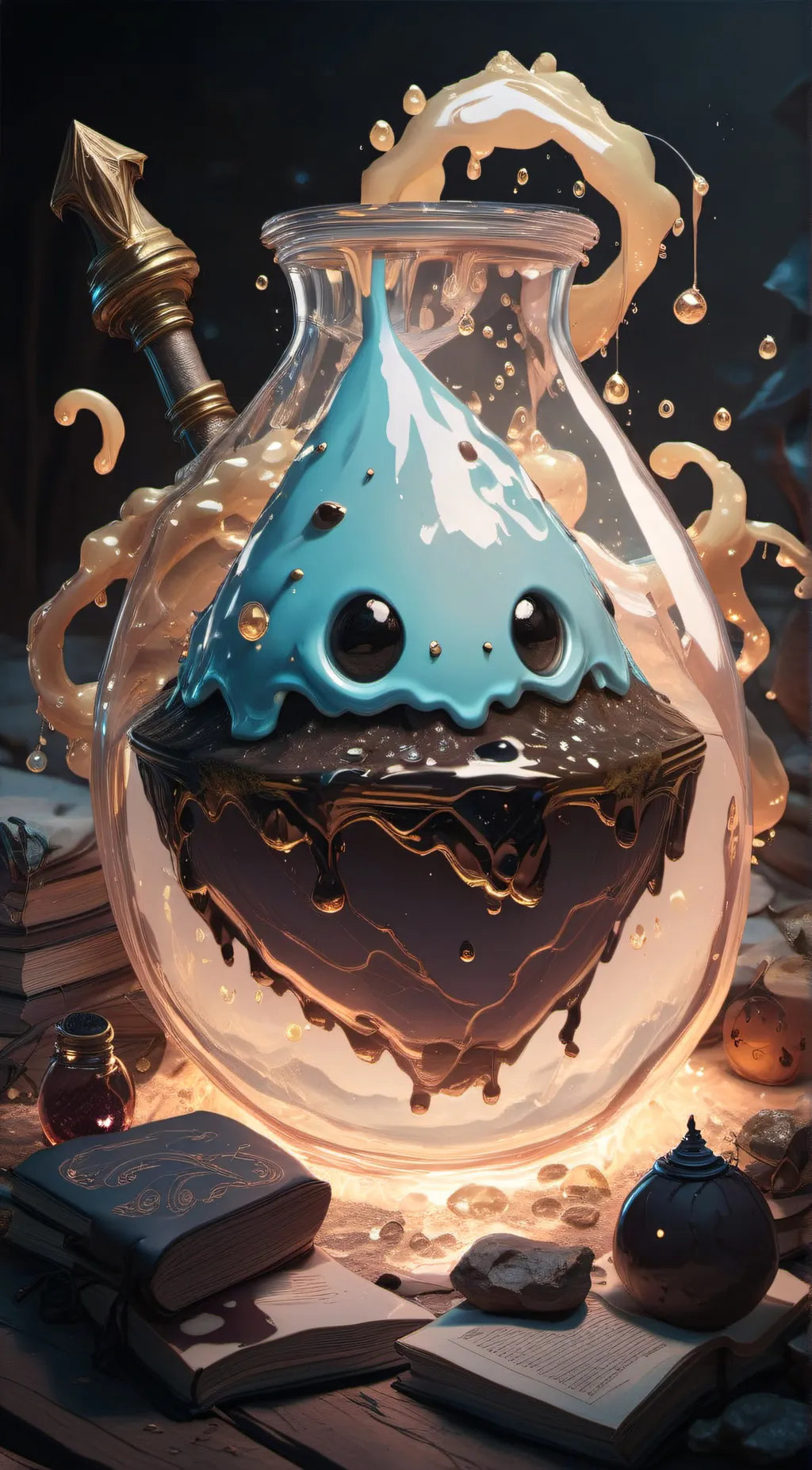 ai character: Slime rpg background