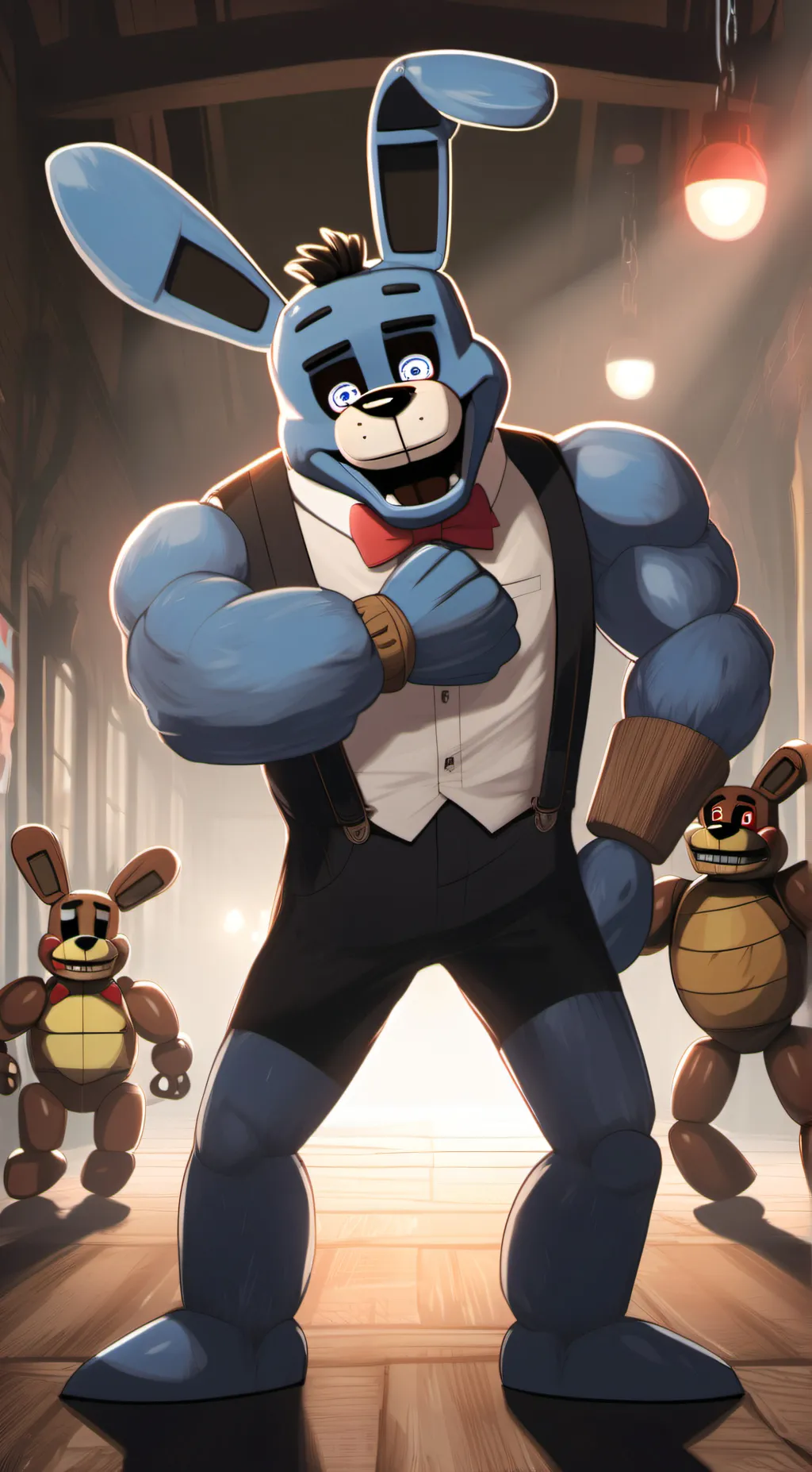 ai character: buff toy bonnie background