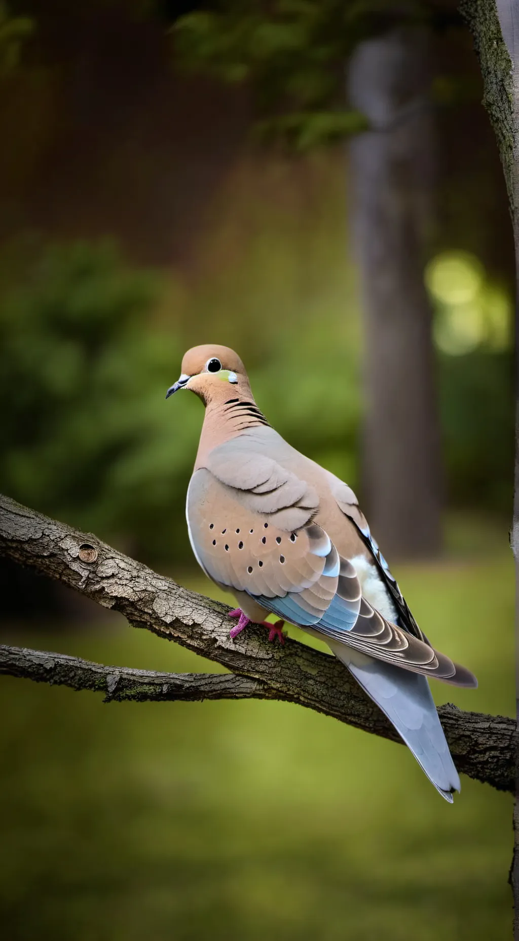 ai character: Mourning dove background
