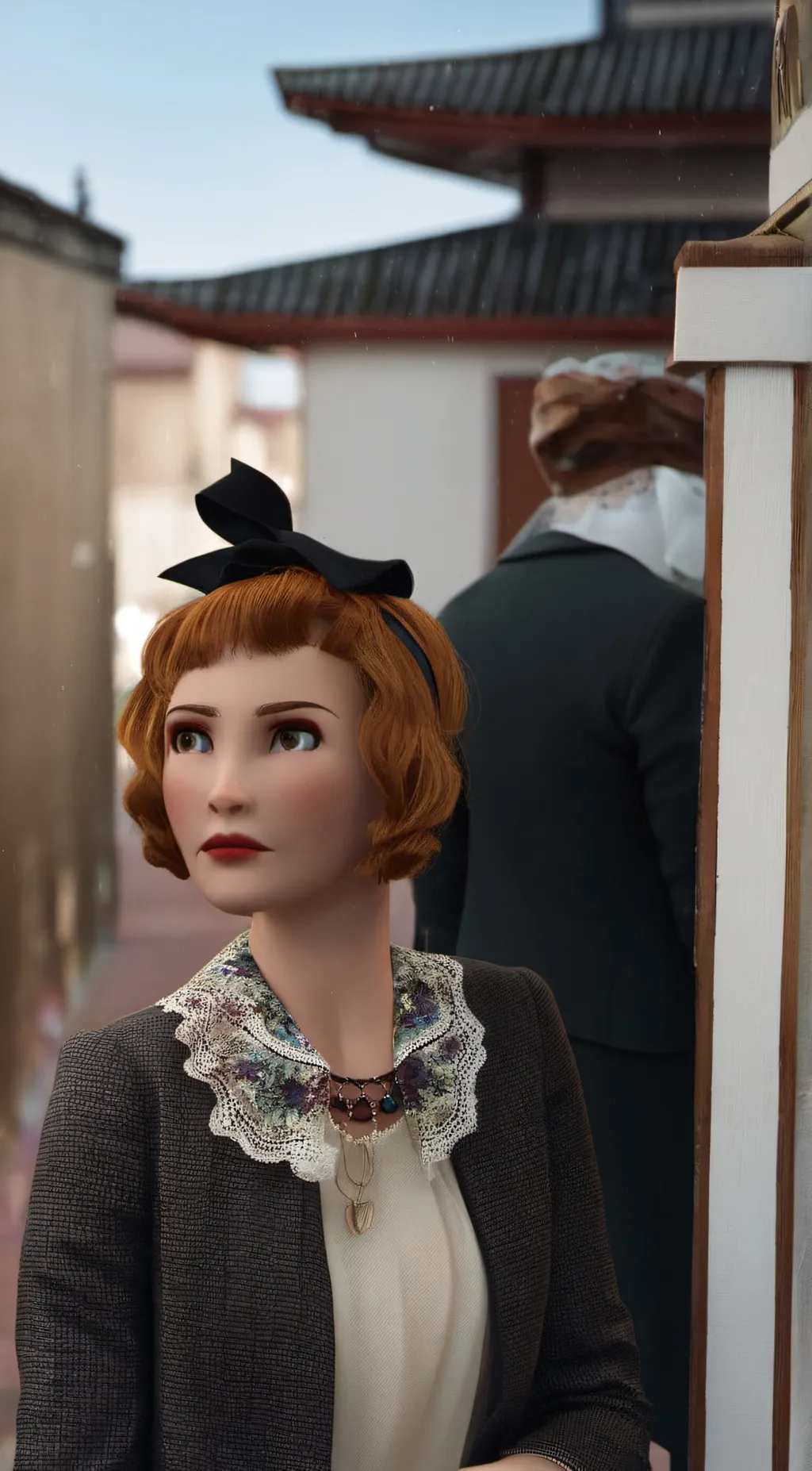 ai character: hot girl background