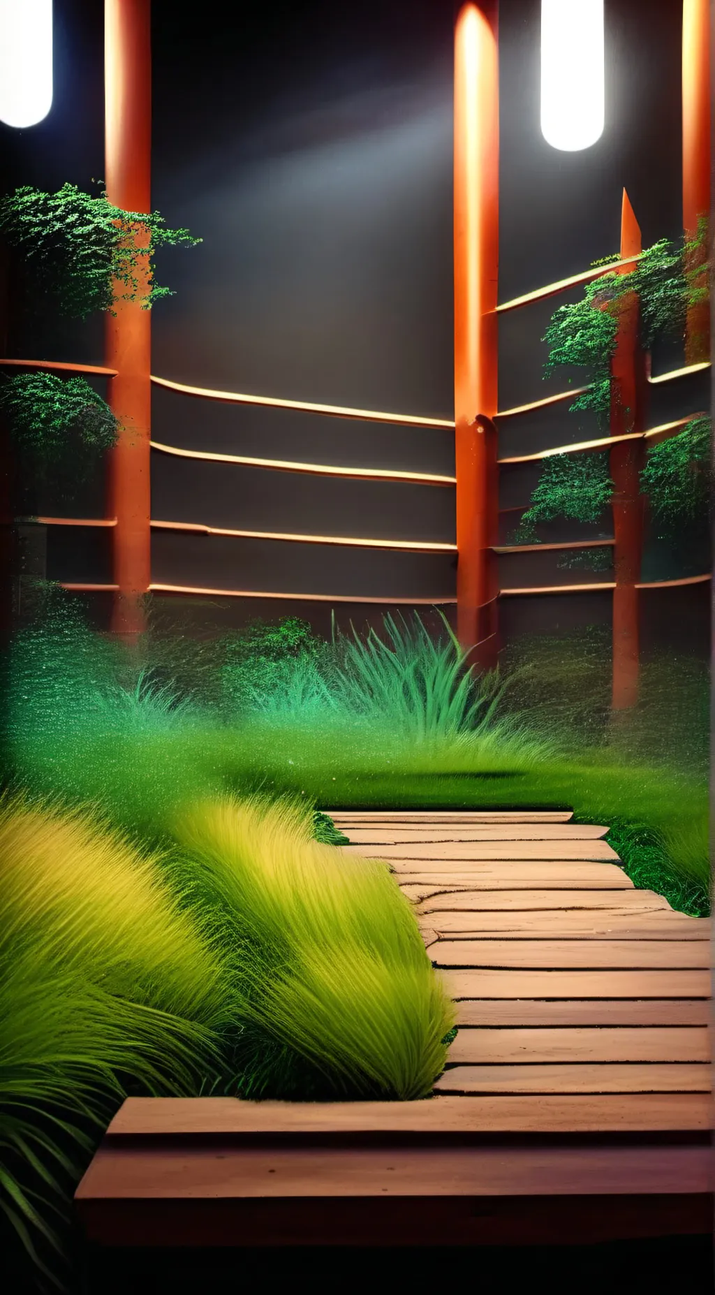 ai character: grass background