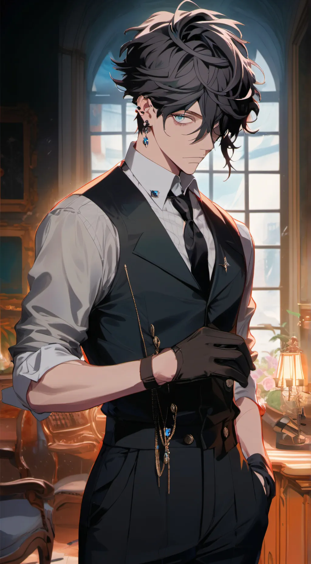 ai character: Cole Laurence   background