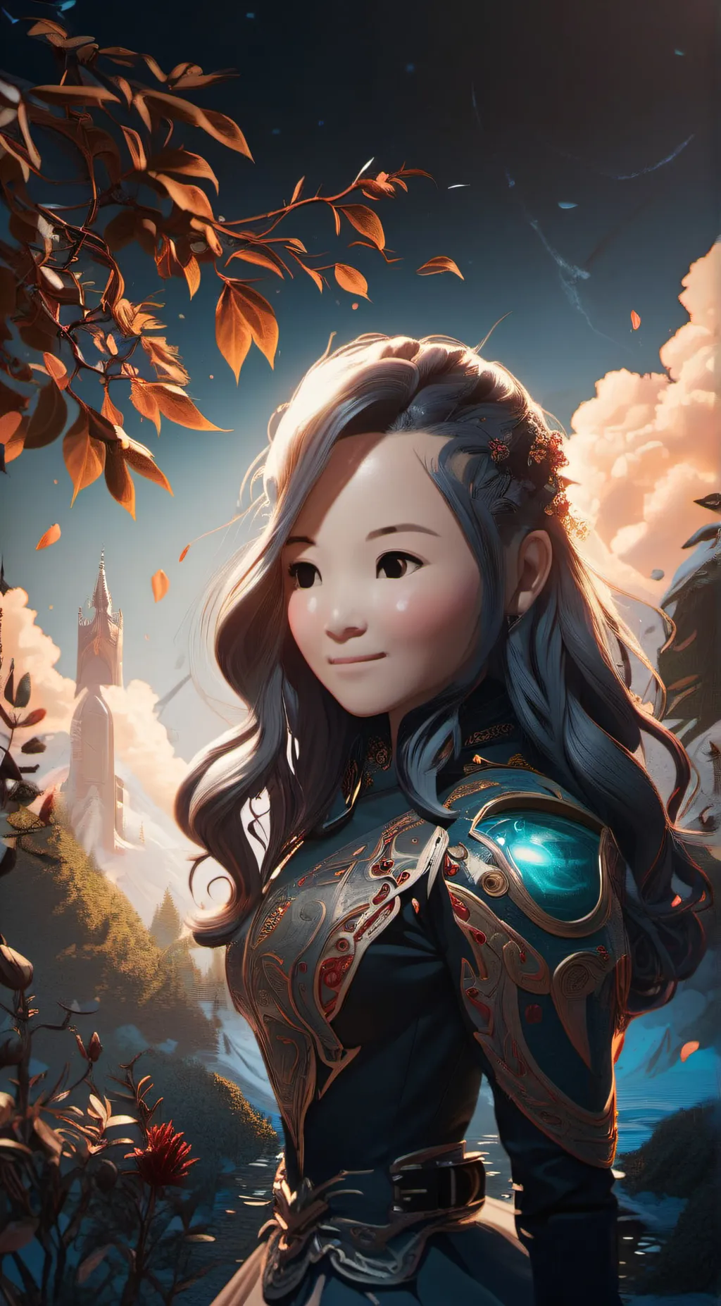 ai character: Tv Woman background