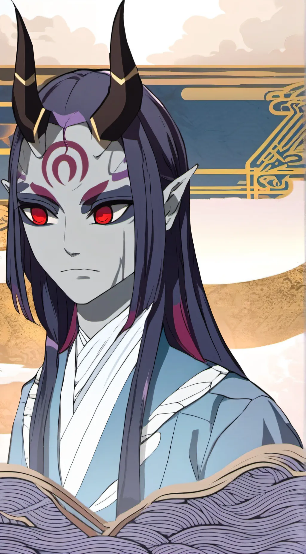 ai character: Swamp demon kny background