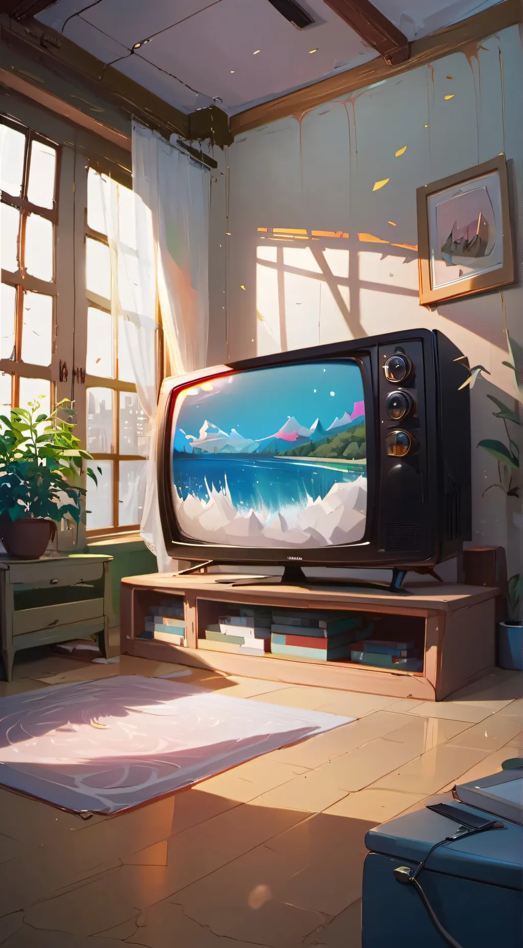 ai character: TV background