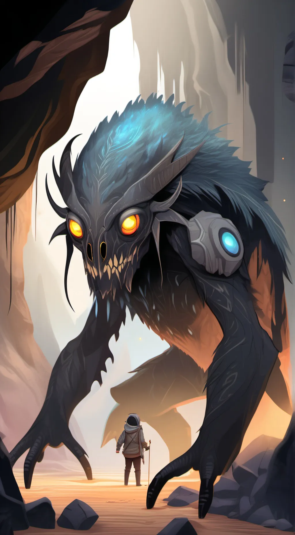 ai character: monster deep down2 background