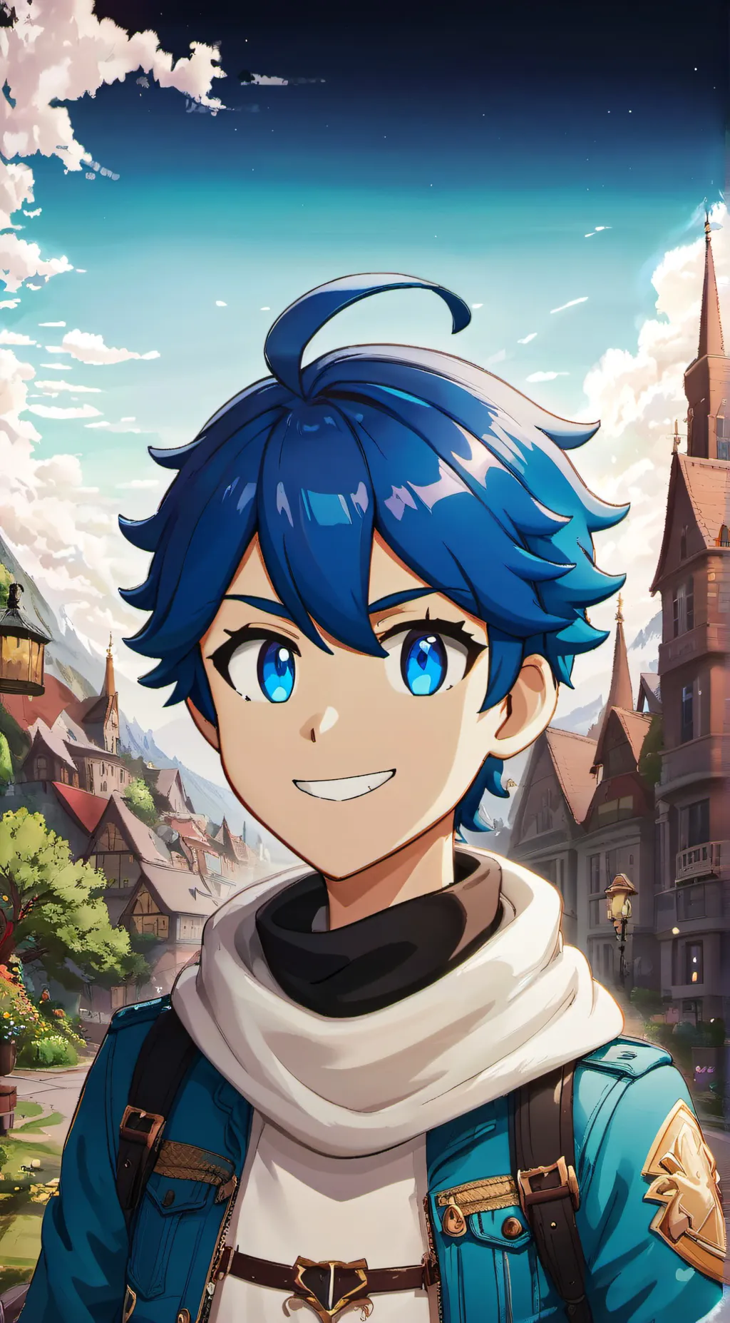 ai character: Flush background