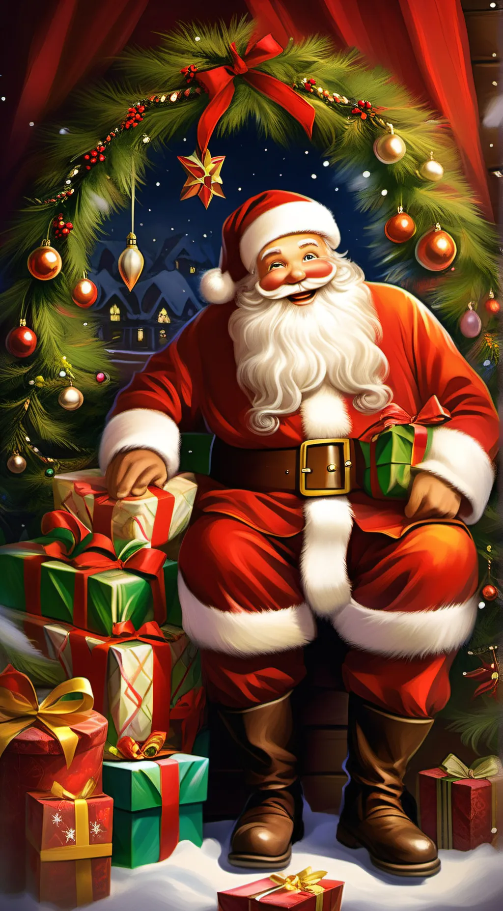 ai character: santa claus background