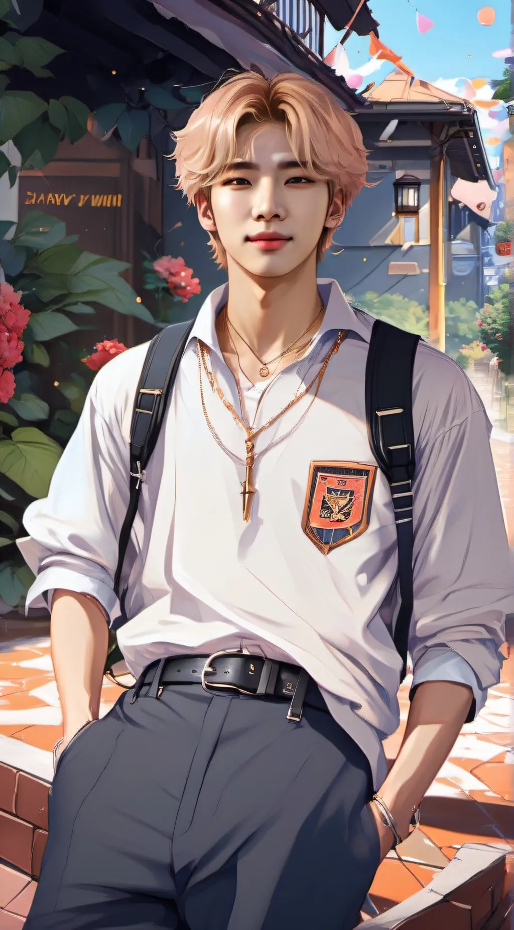 ai character: hyunjin  background