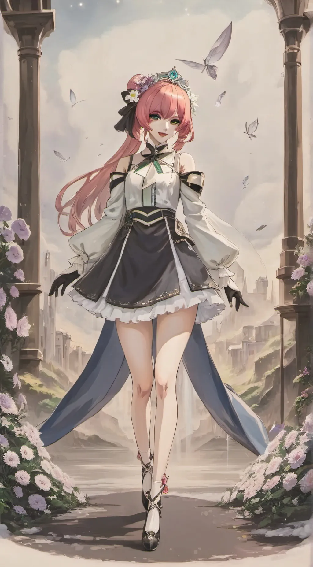 ai character: 暁月 background