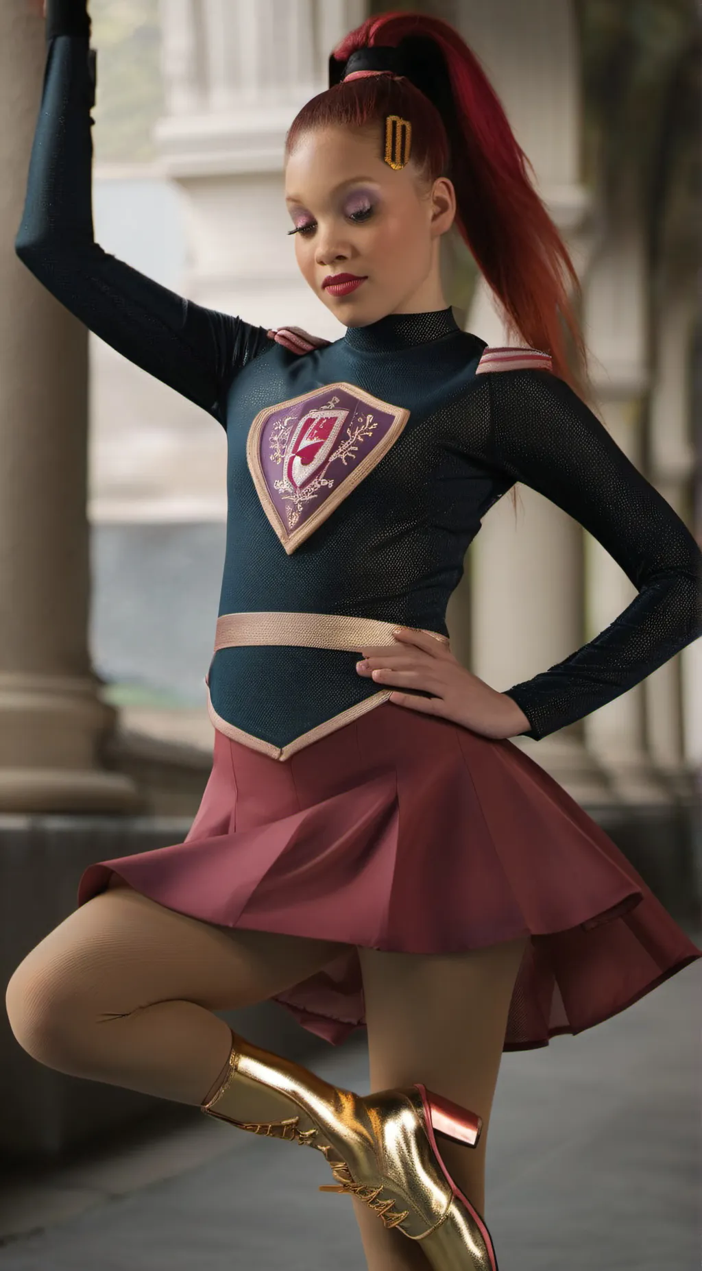 ai character: Amanda Kim Sydnor background