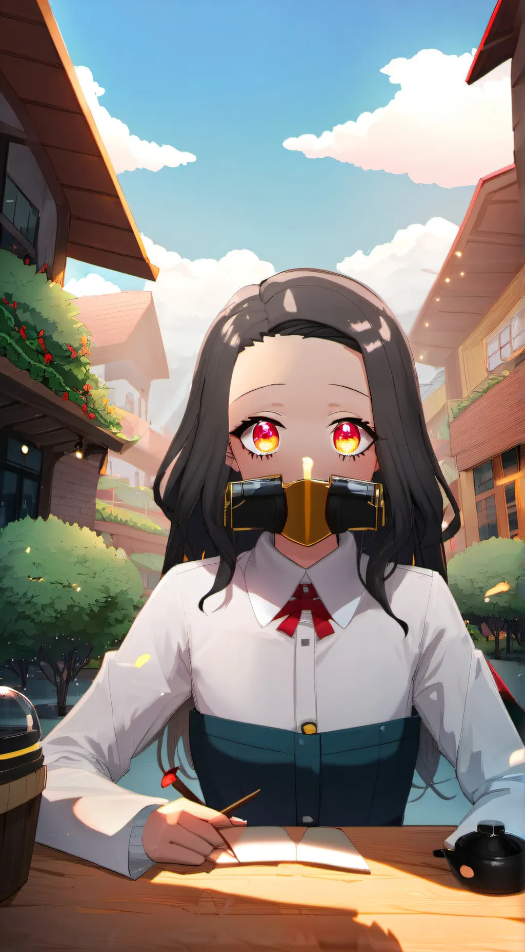 ai character: nezuko background