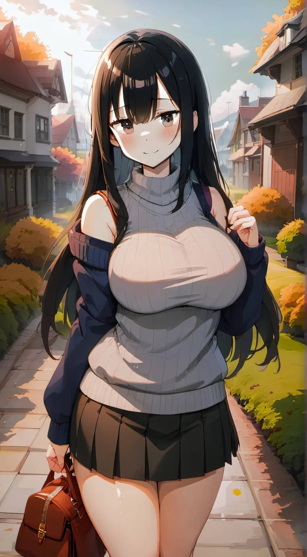 ai character: 月见千冬 background