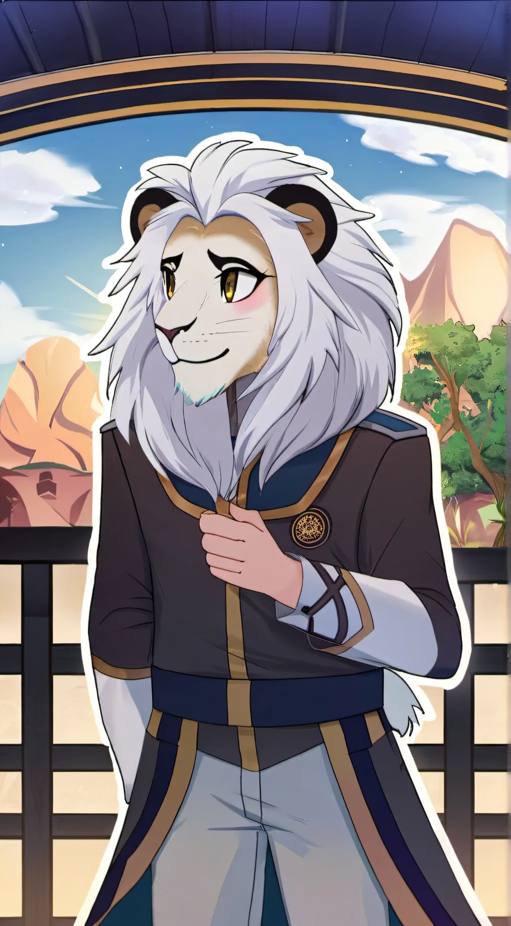 ai character: Kimba (mascot) background