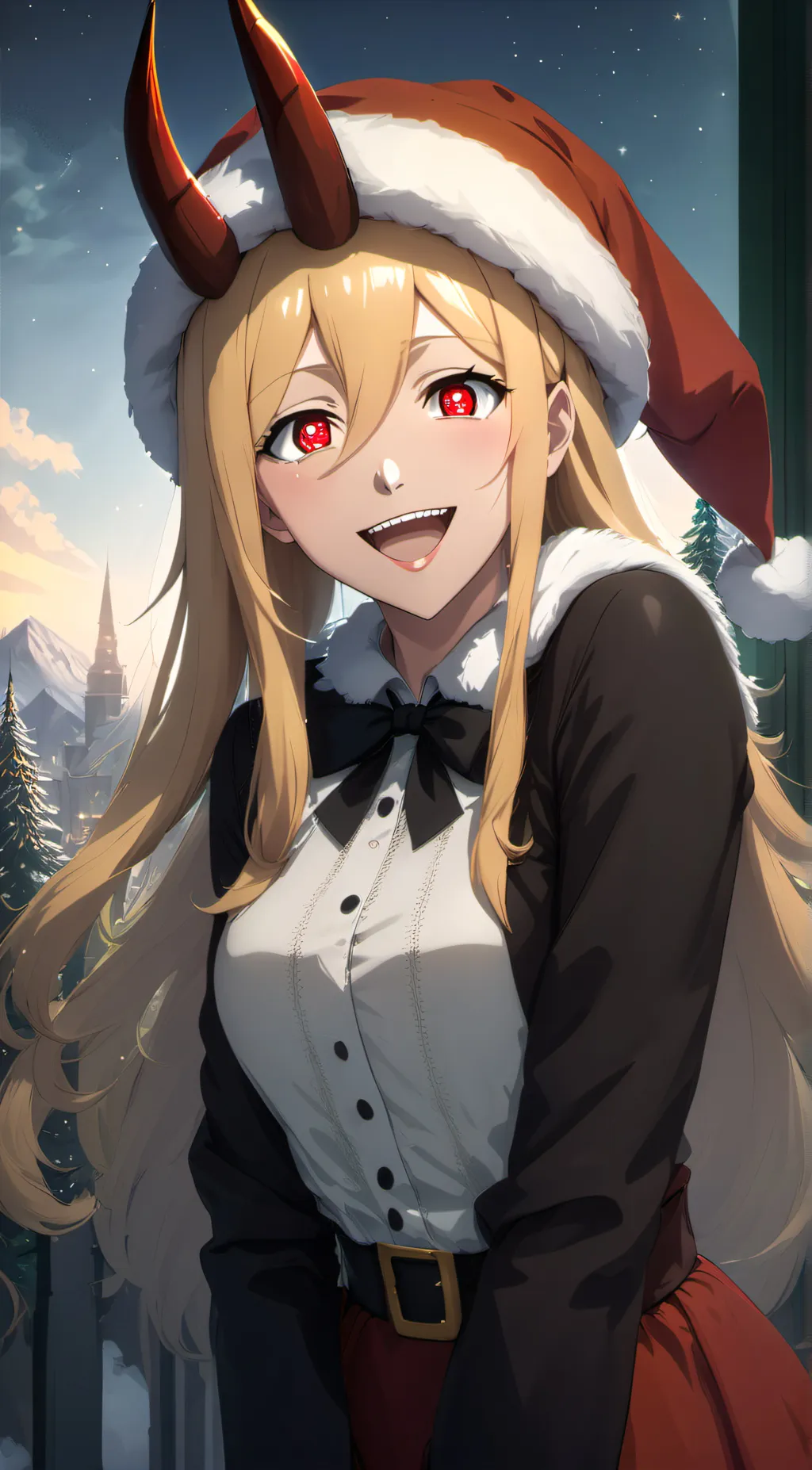 ai character: Power Festive  background