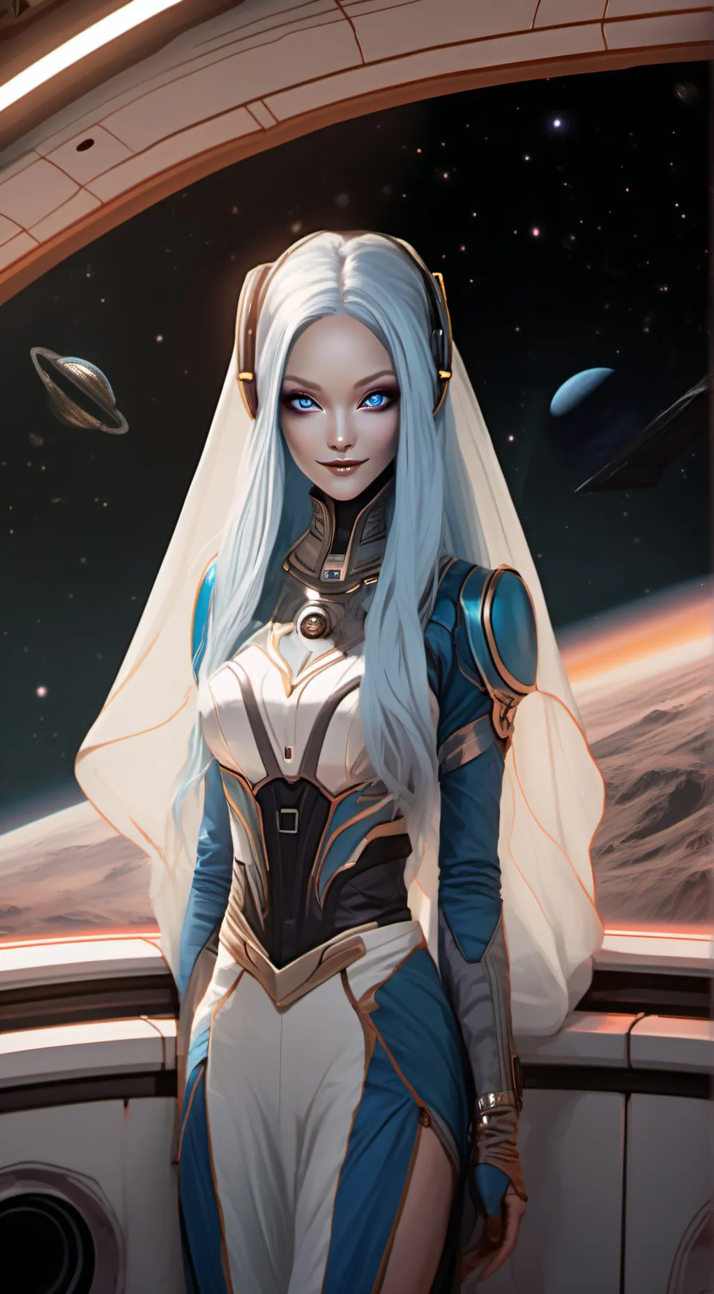 ai character: Mydria (alien) background