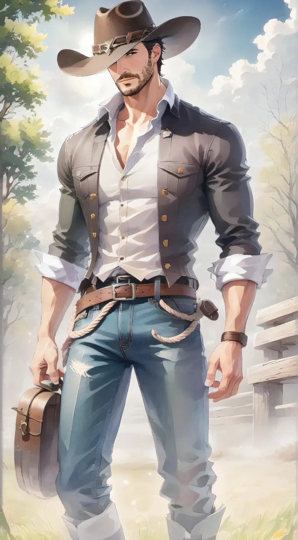 ai character: Colton  background