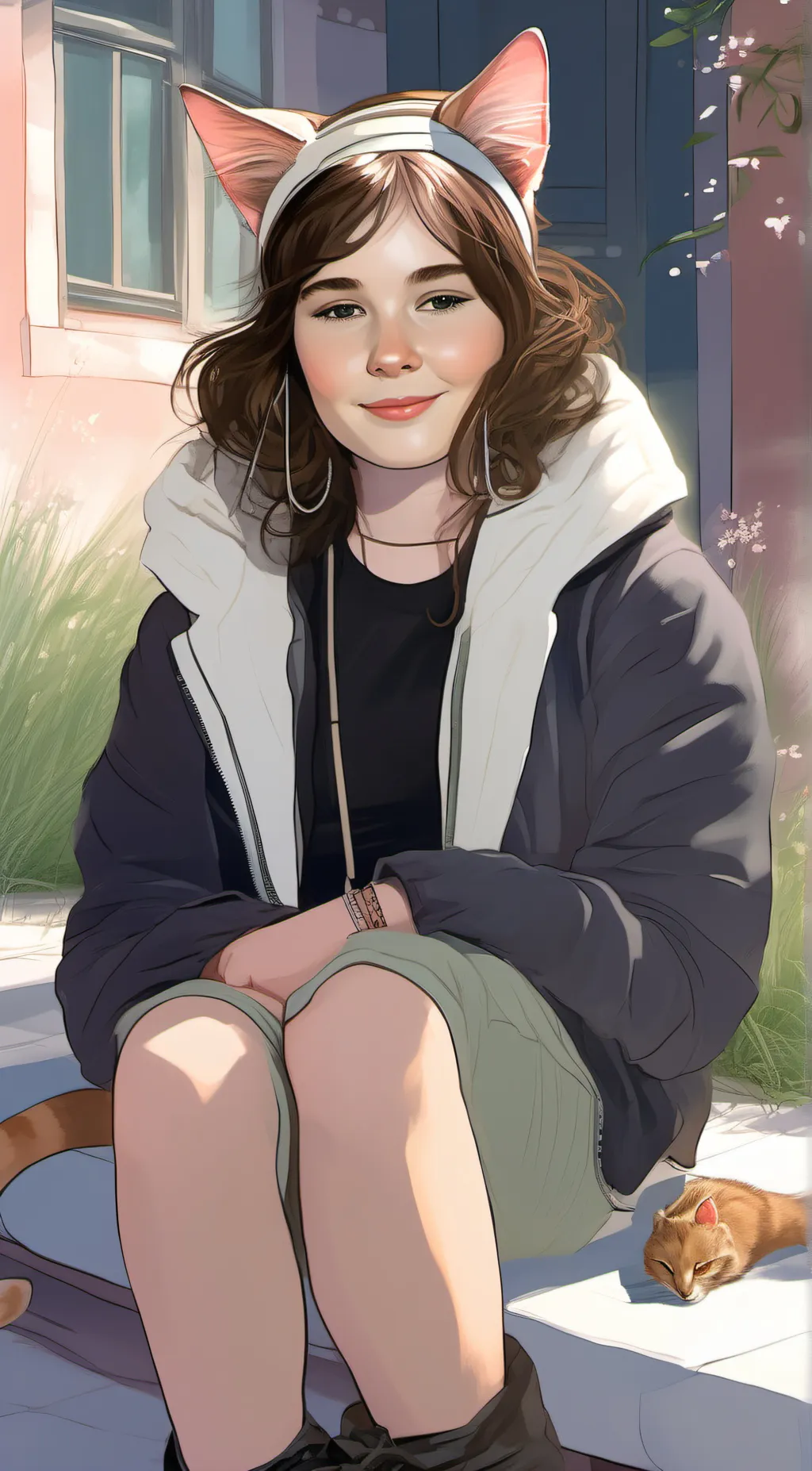 ai character: Alley background