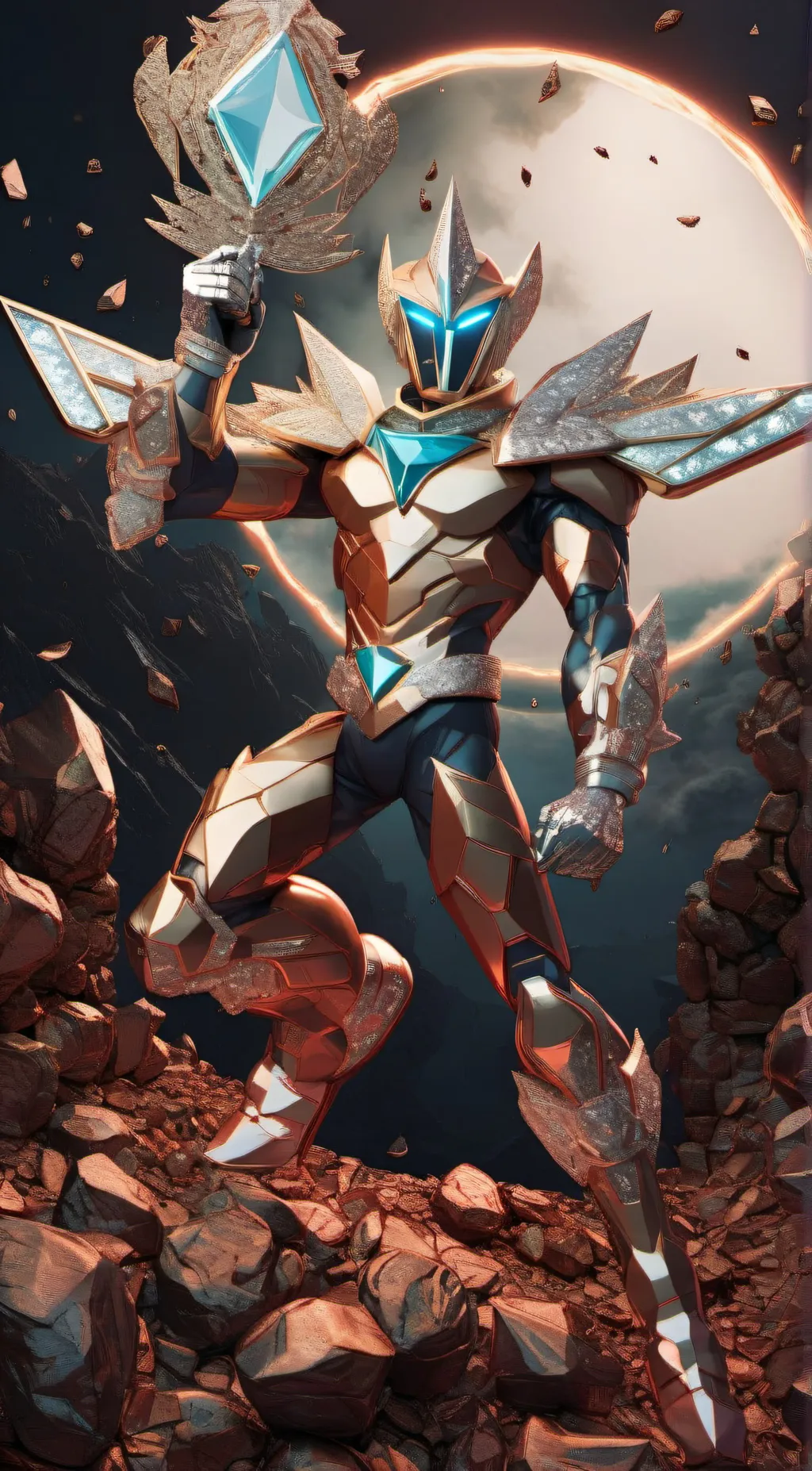 ai character: Diamondman background