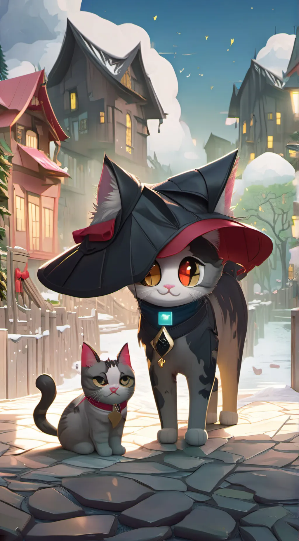 ai character: emojicat  background