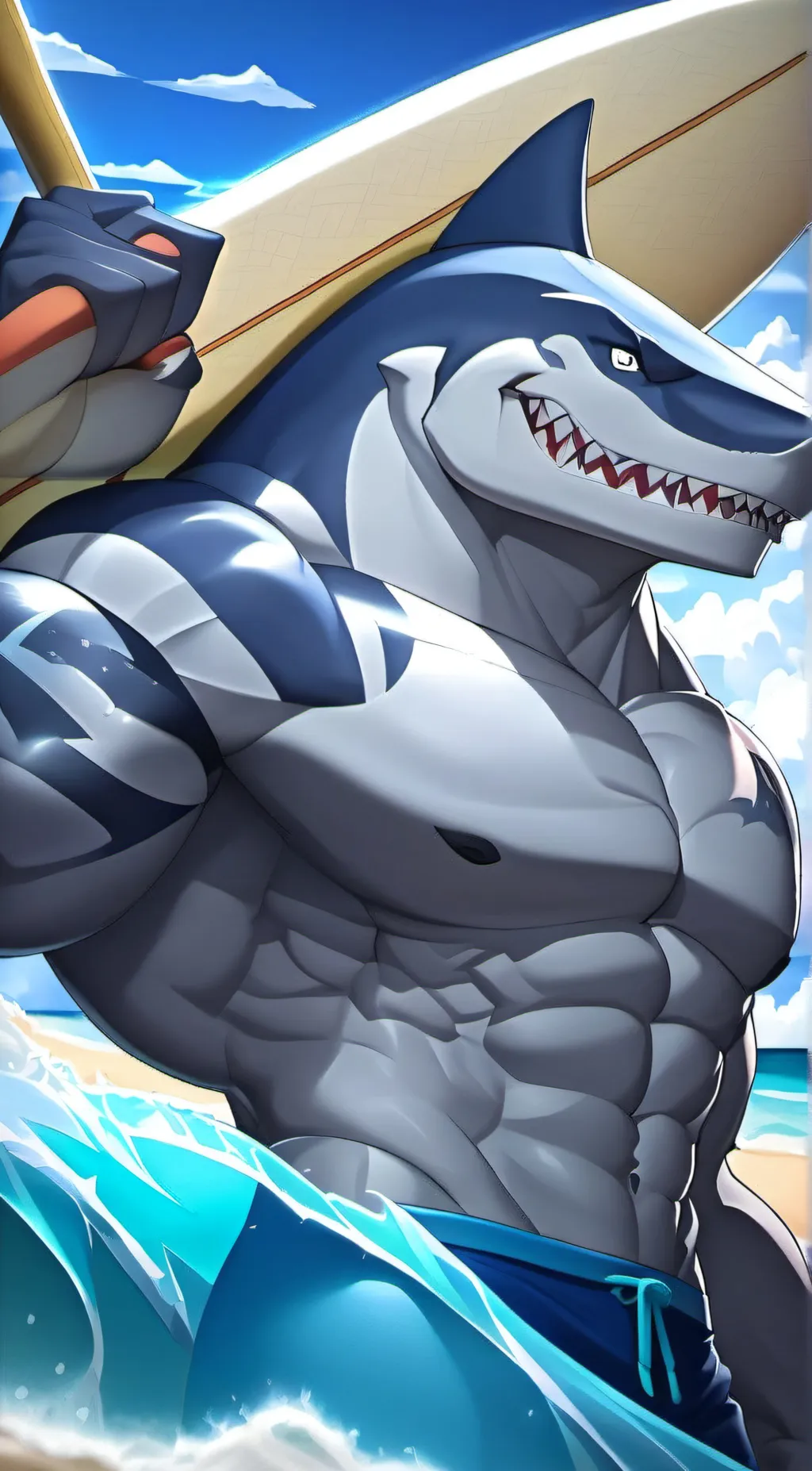 ai character: Aqua background