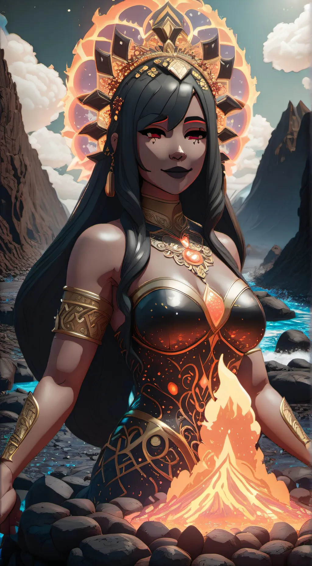 ai character: Luna background