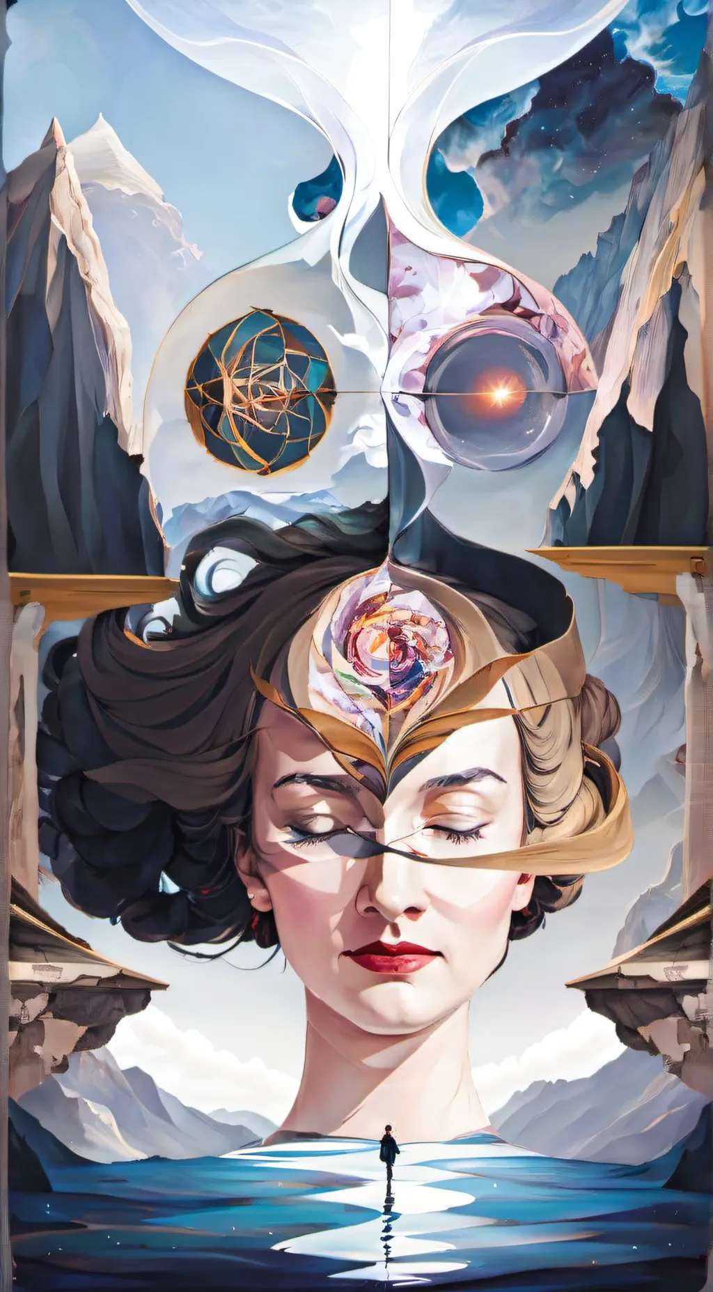 ai character: Dali Art Gallery background