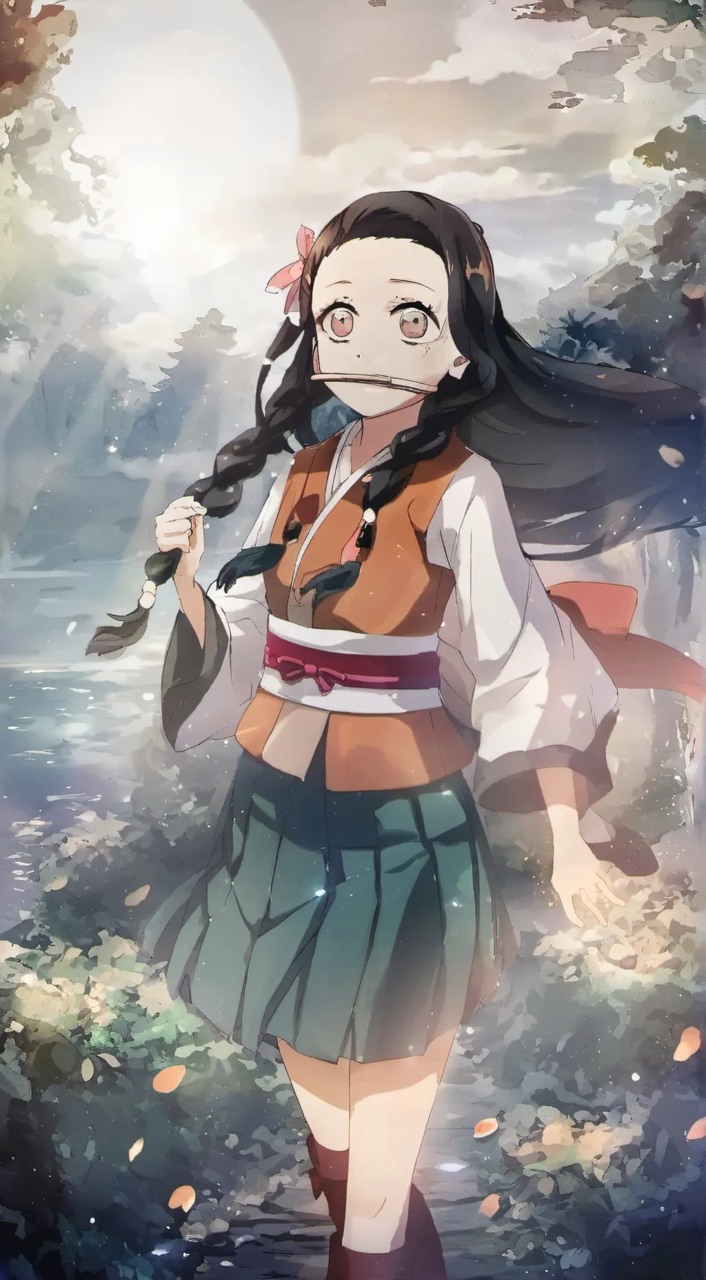 ai character: nezuko background