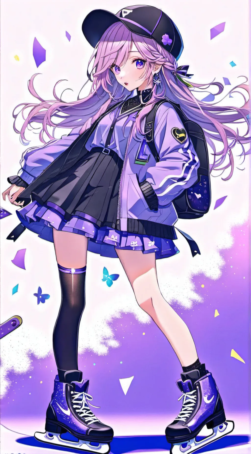 ai character: violet background