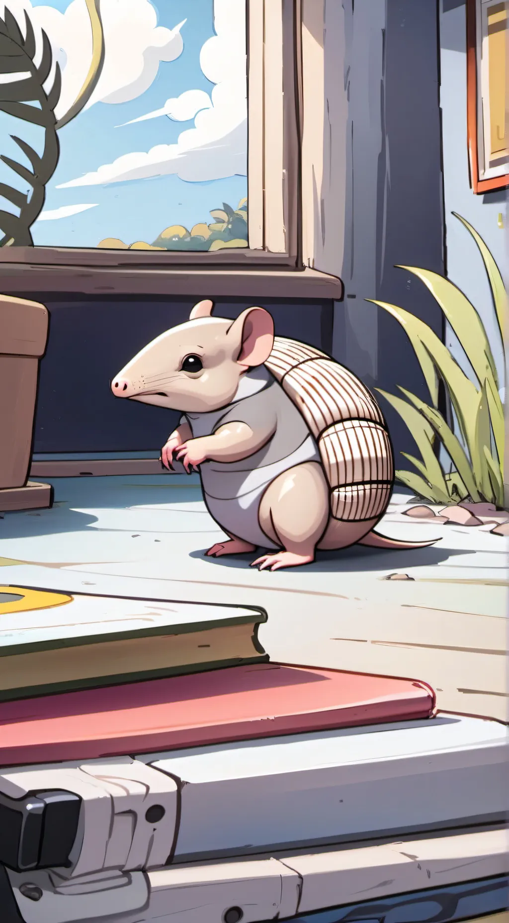 ai character: Armadillo background