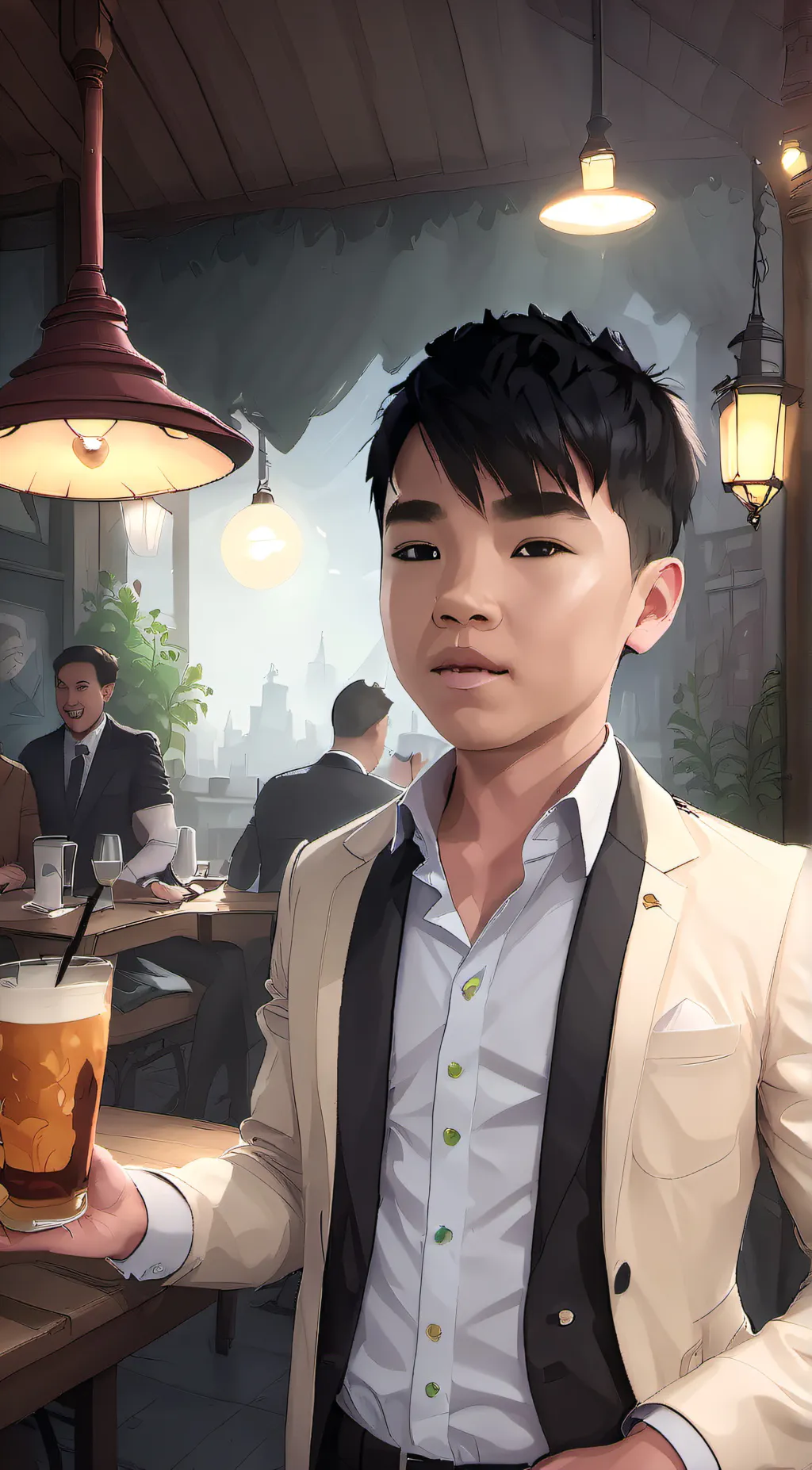 ai character: Aaron  background