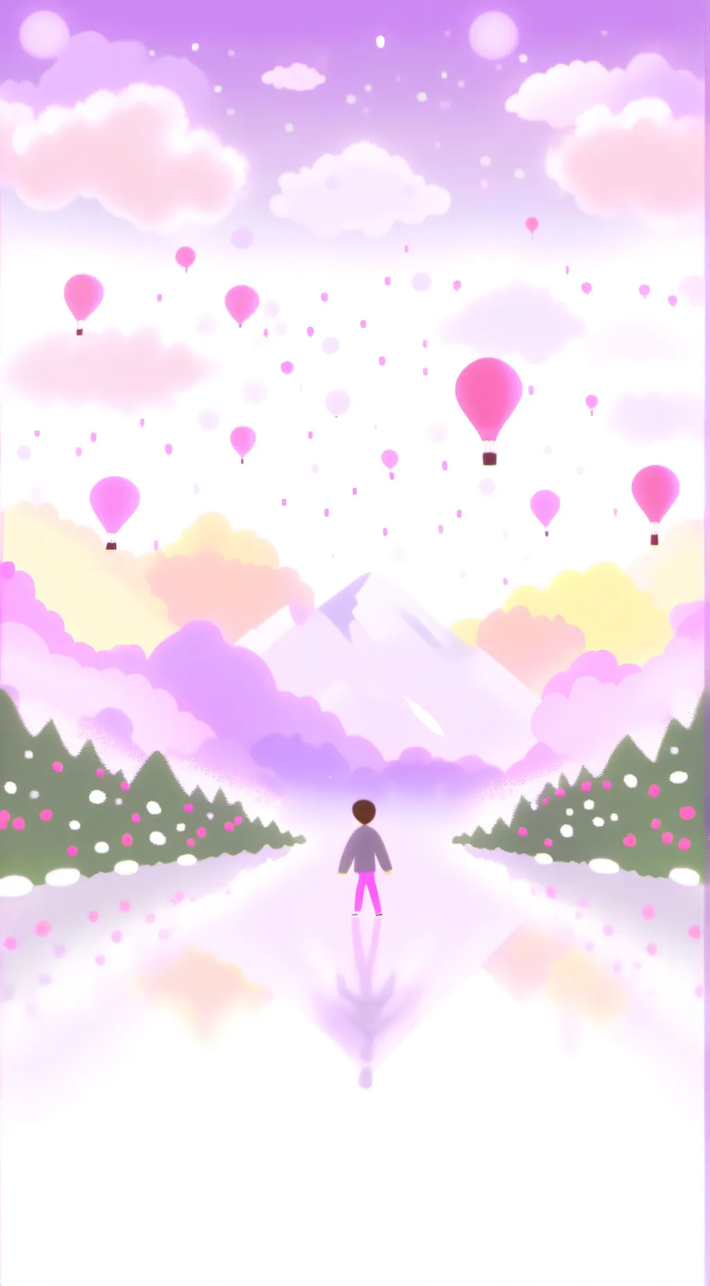 ai character: You entered heaven background