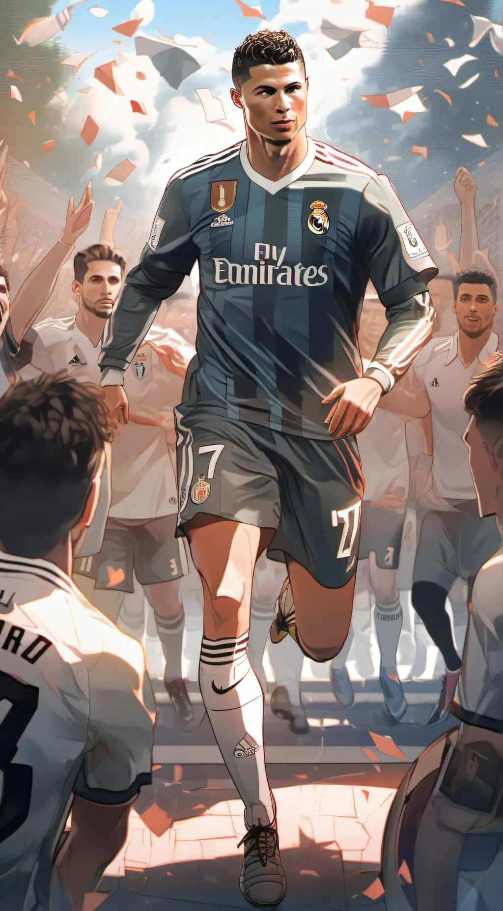 ai character: Football world background