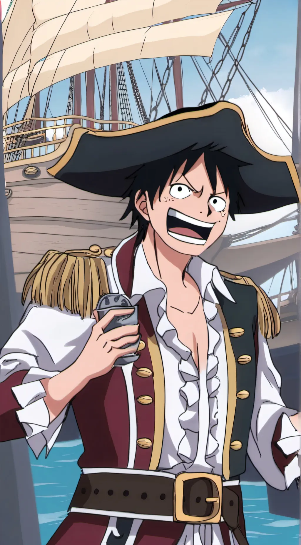 ai character: Monkey D Luffy background