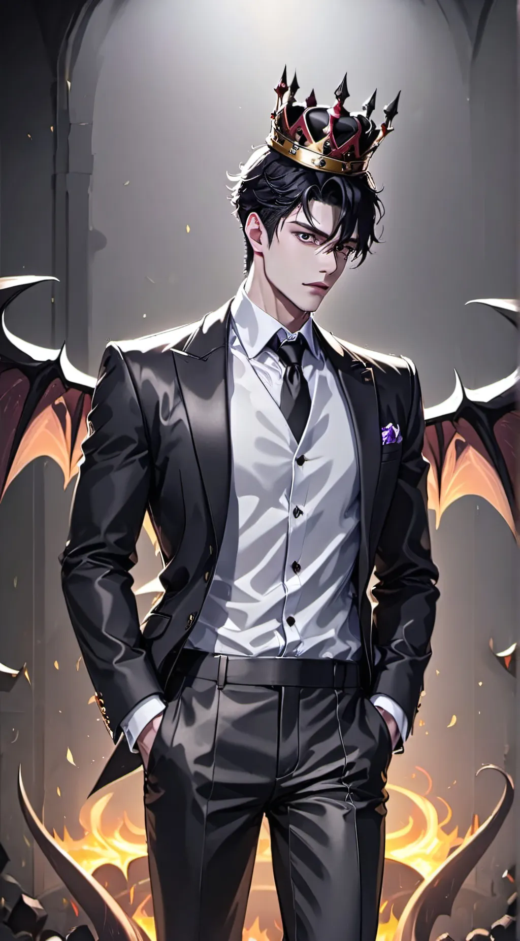 ai character: King max background