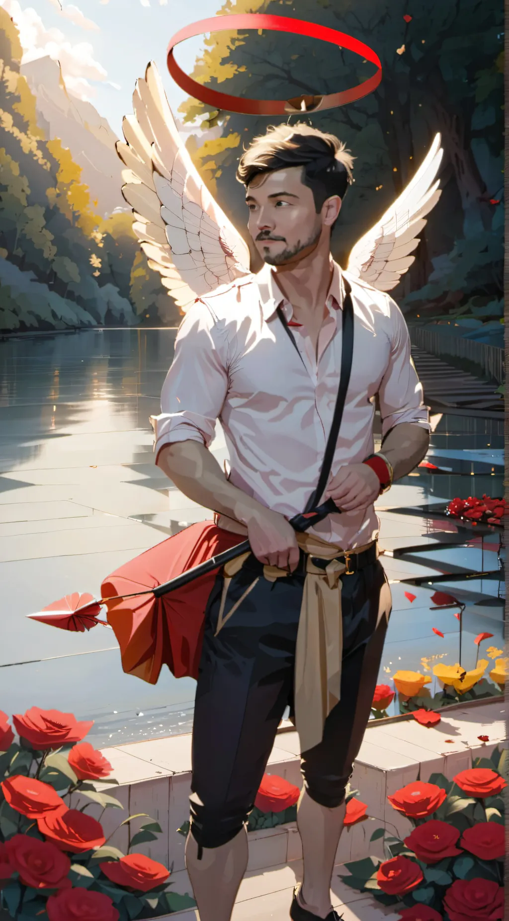 ai character: cupid background