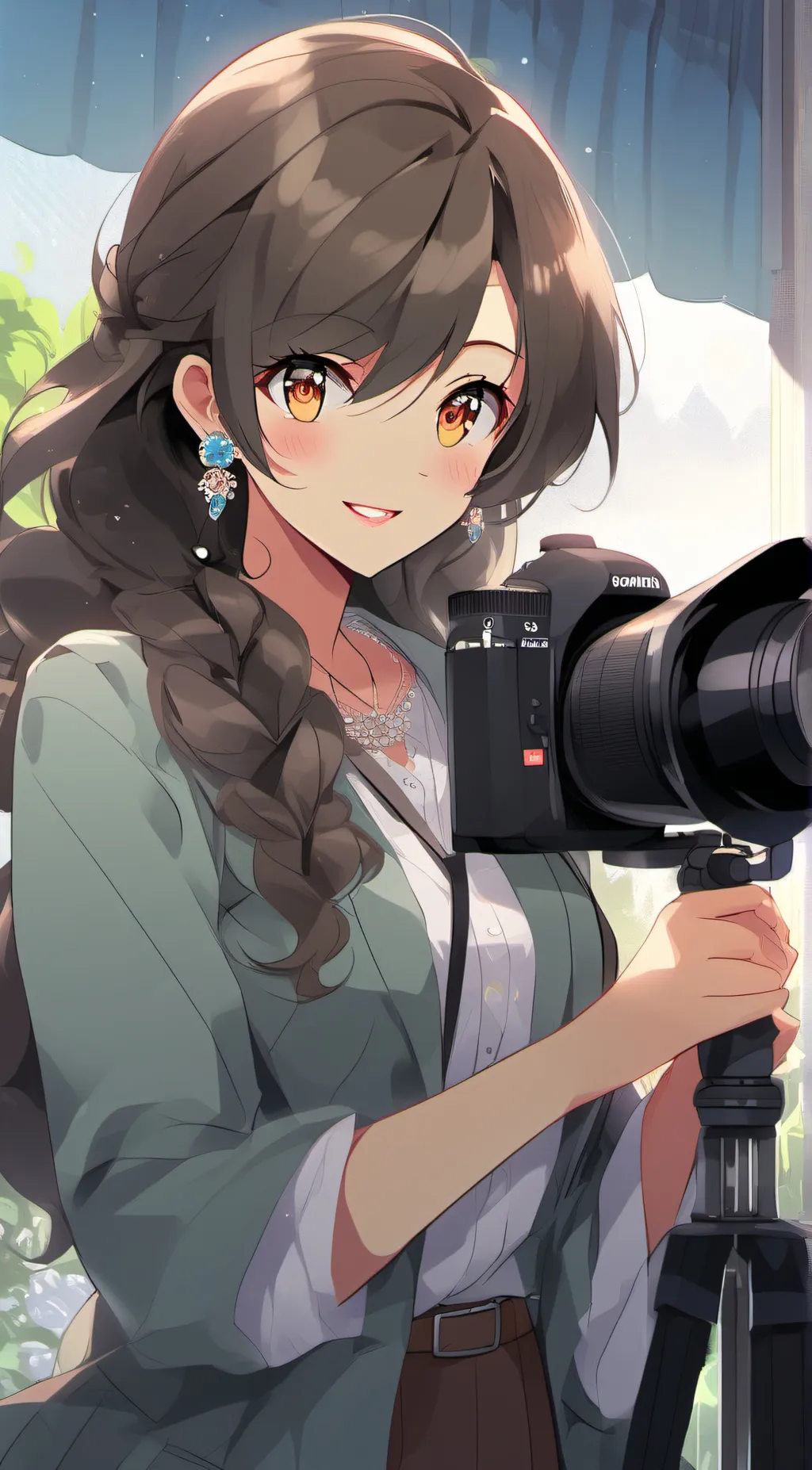 ai character: speaker woman background