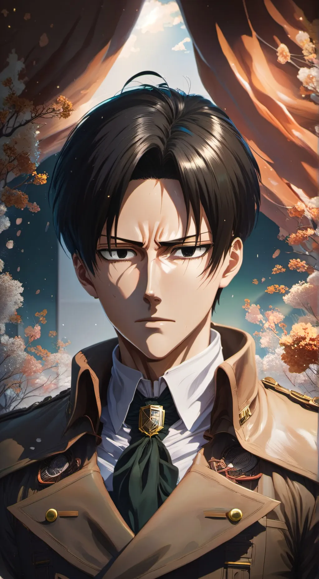 ai character: Levi Ackerman  background