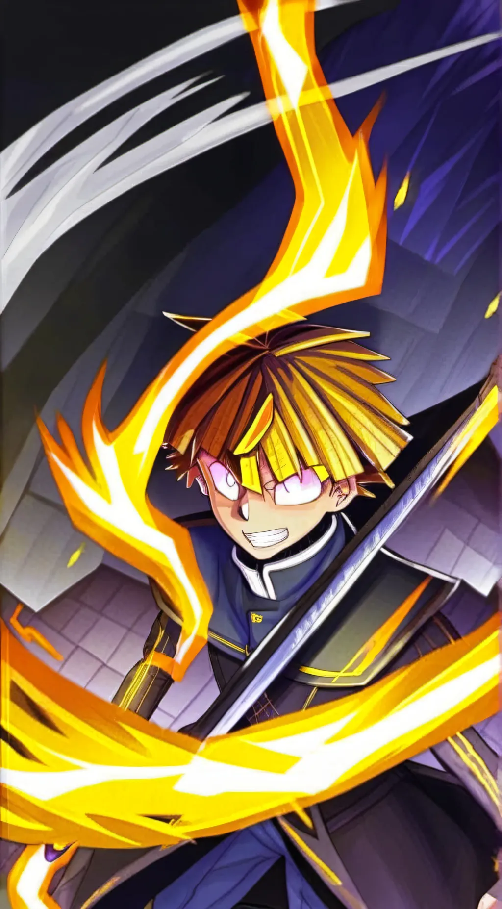 ai character: Zenitsu (Sixfolds) background