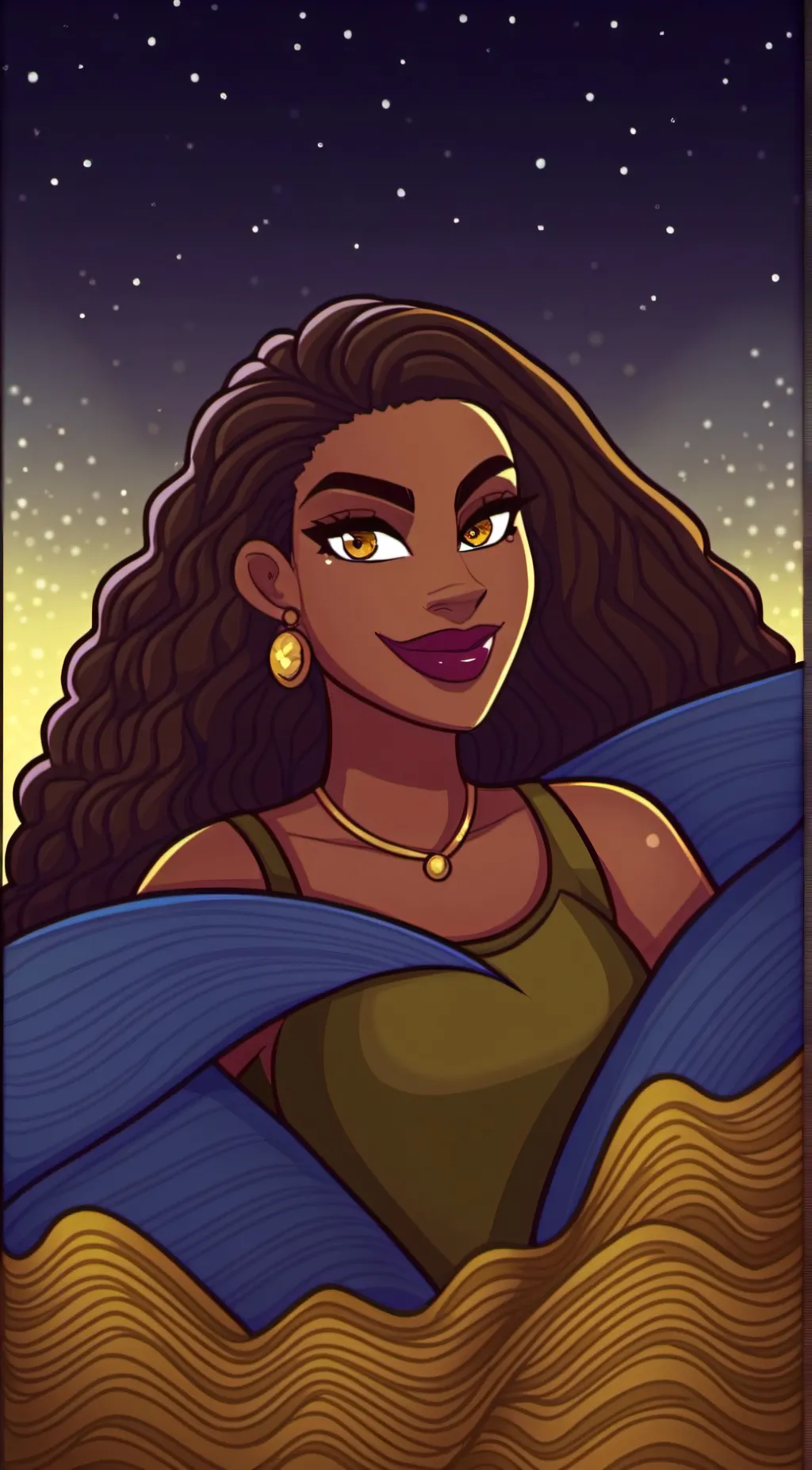 ai character: Moani background