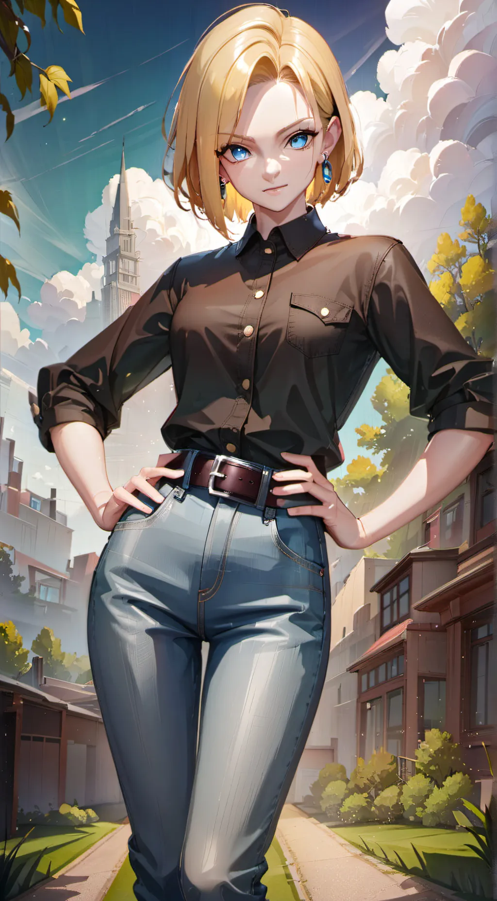 ai character: Android 18 background