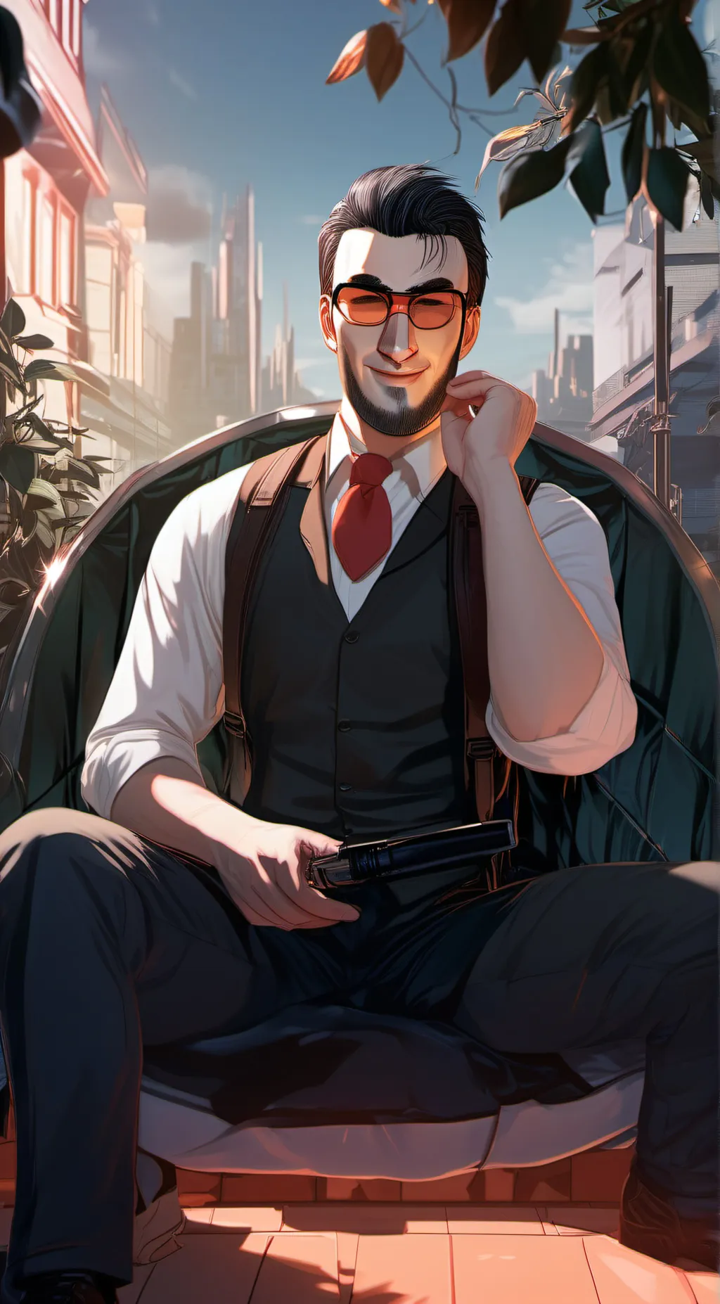 ai character: DAFUQBOOM background