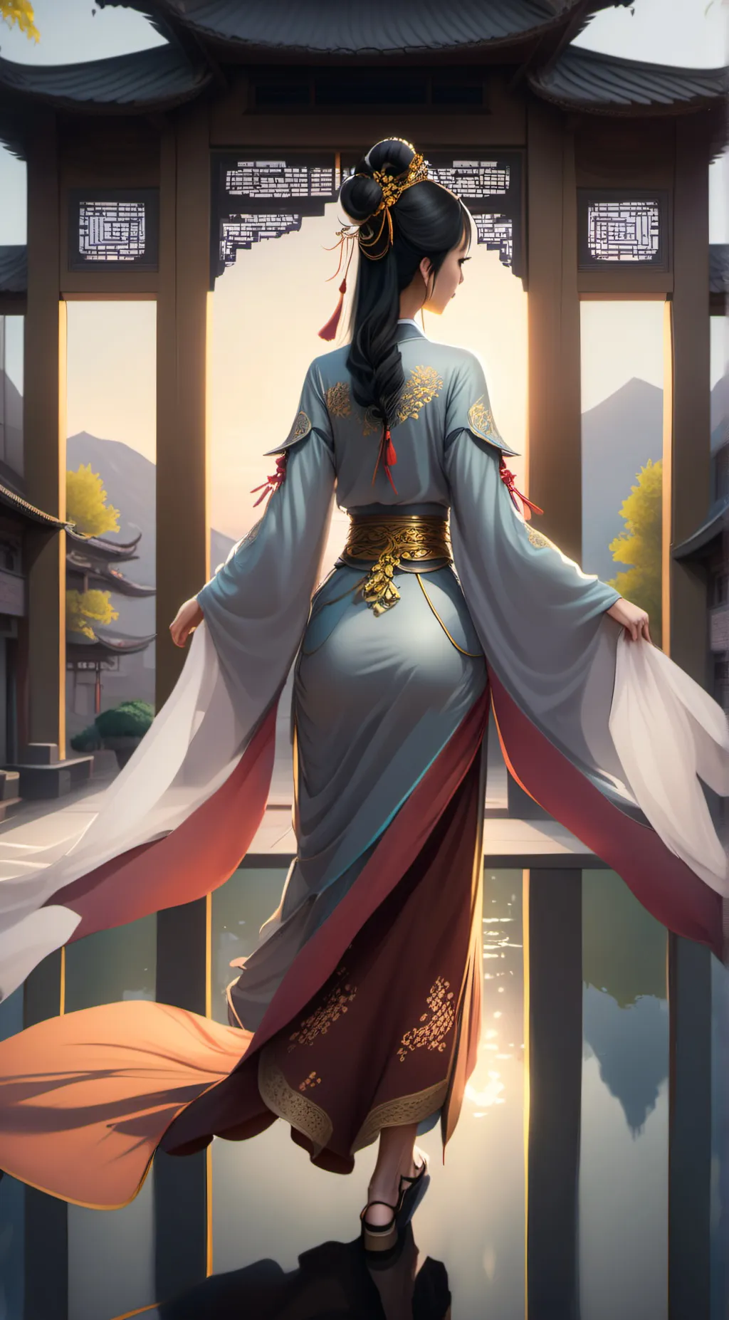 ai character: 女儿国 RPG background